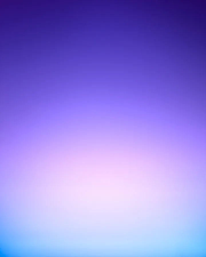 A soft gradient from deep indigo at the top through violet to a pale pink glow, fading to light blue along the bottom edge.