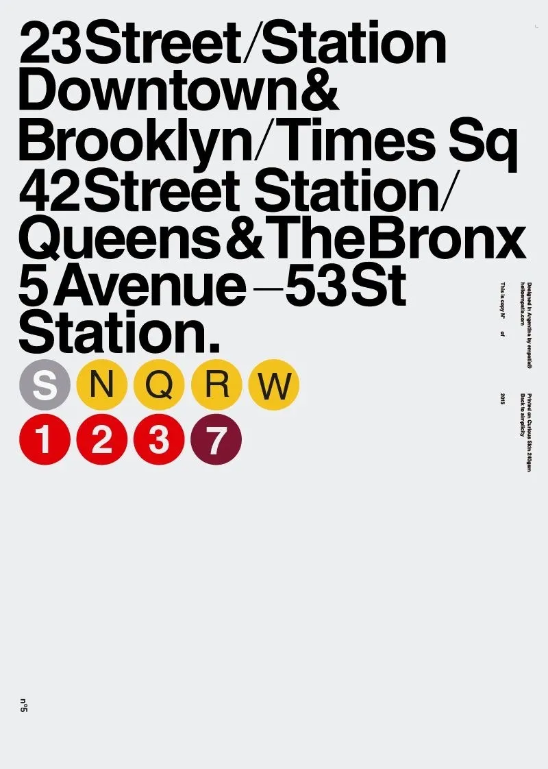 No. 195, poster: bold, raw / utilitarian, minimal